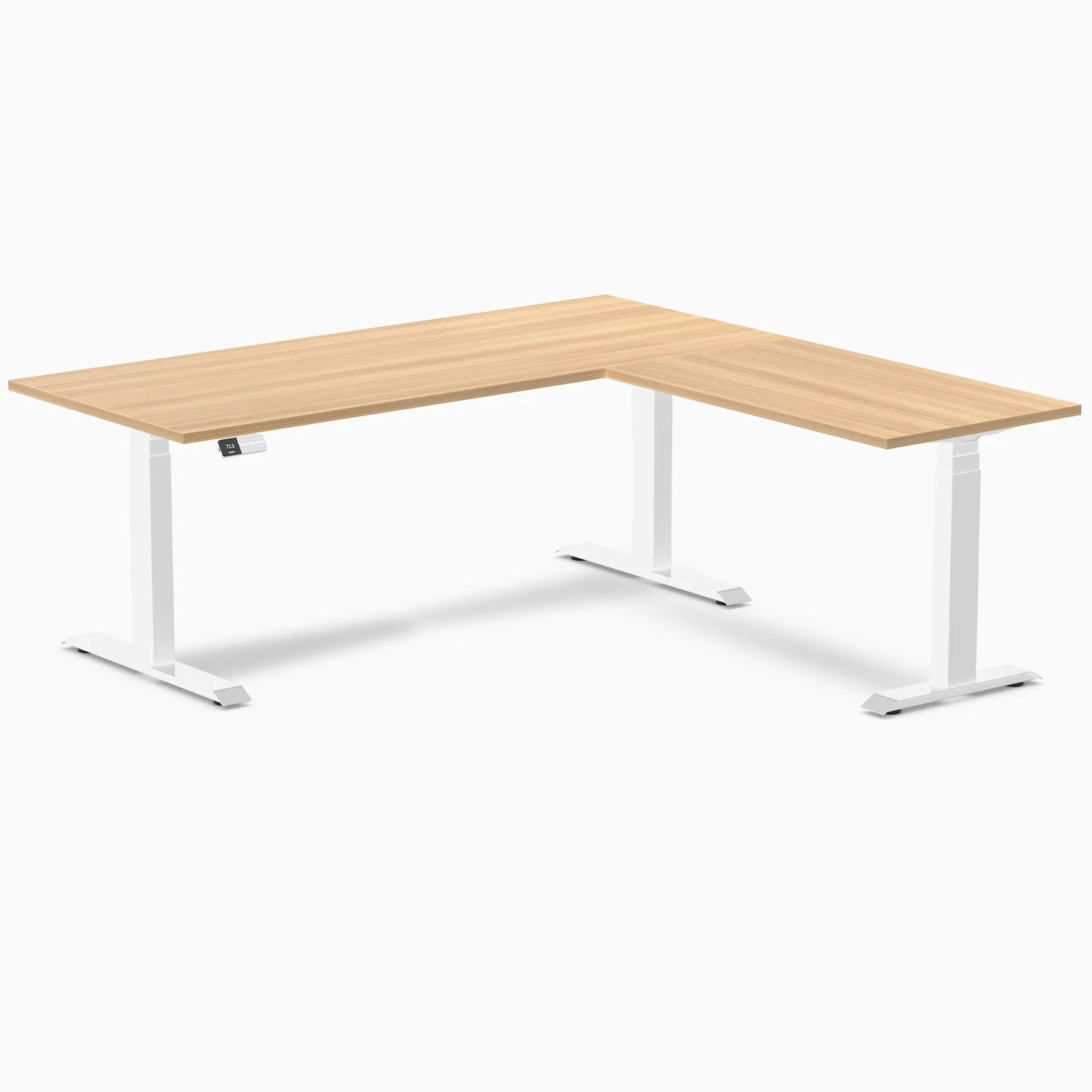 Desky Eco L-Shape Laminate Sit Stand Desk