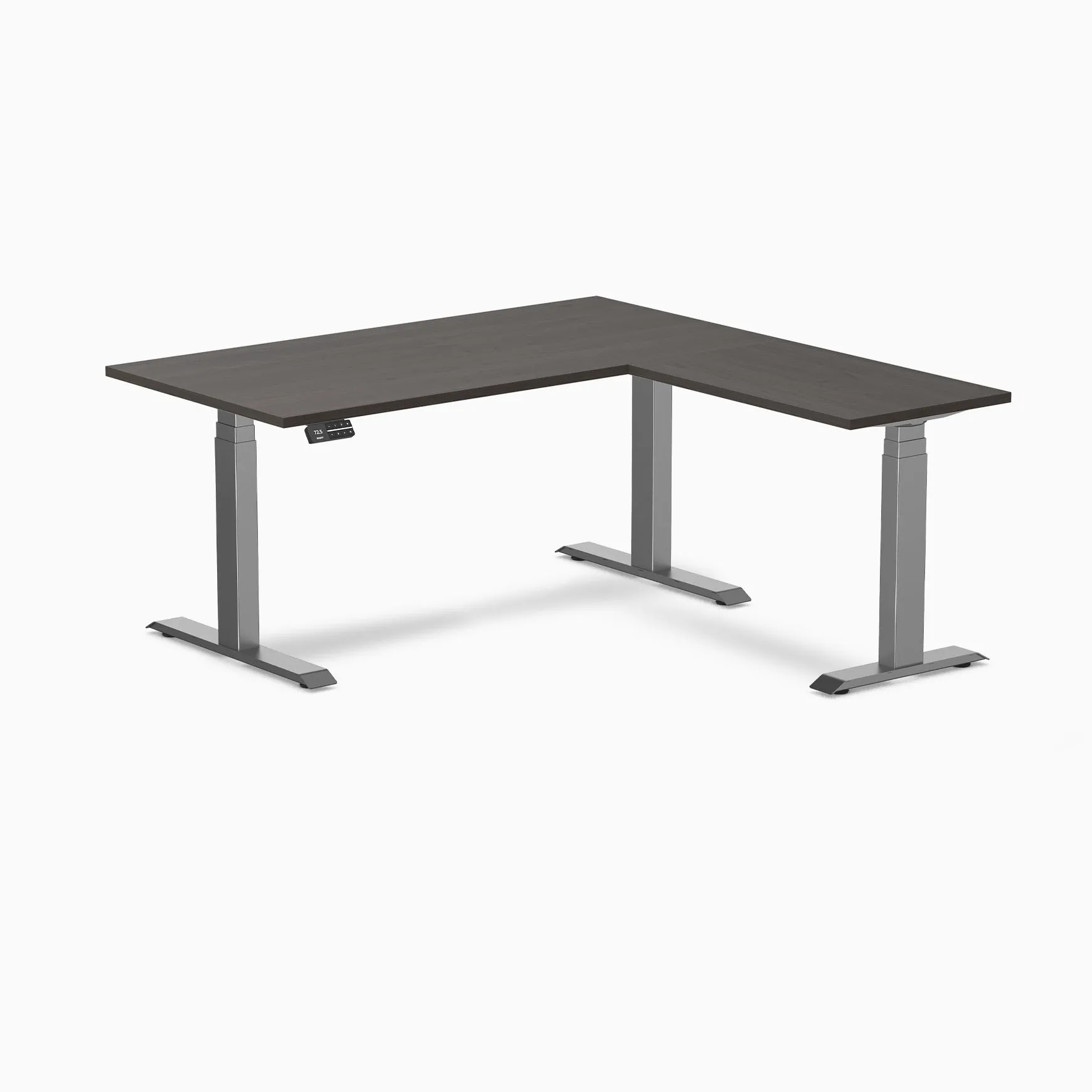 Desky Eco L-Shape Laminate Sit Stand Desk