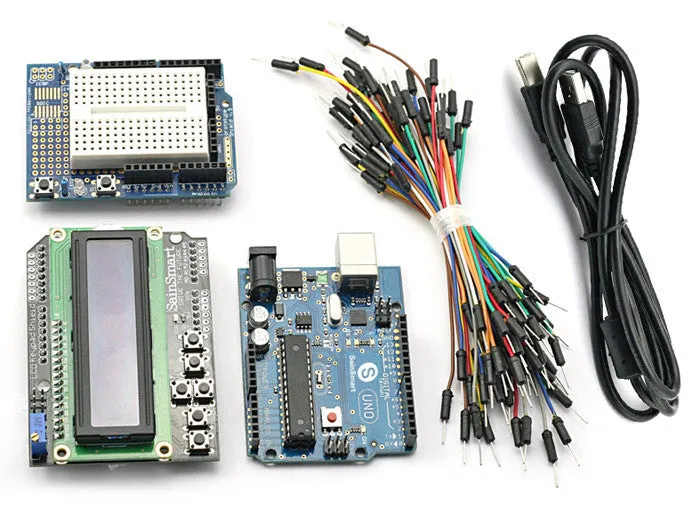 [Discontinued] UNO Prototype Kit   Keypad LCD   Breadboard