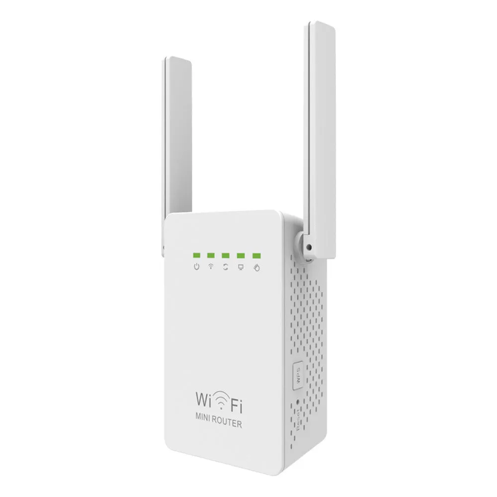 Dual Antenna Dual Network Port WIFI Mini Router WPS Encryption Range Extender