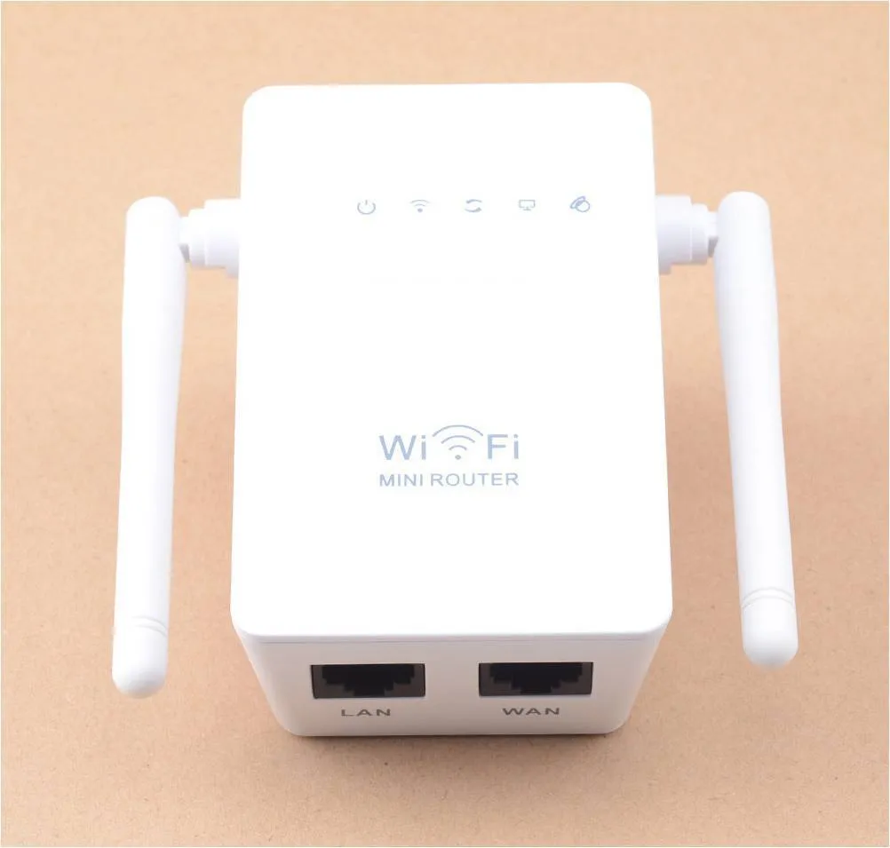 Dual Antenna Dual Network Port WIFI Mini Router WPS Encryption Range Extender