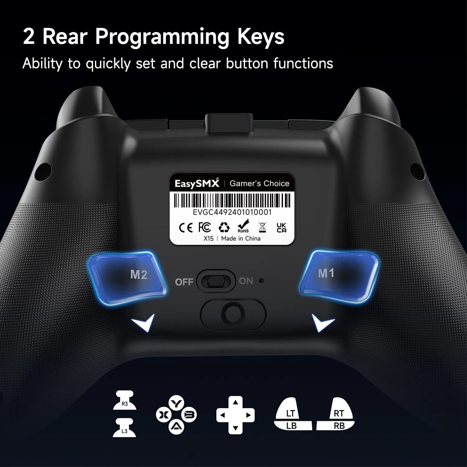 EasySMX® X15 RGB Controller With Hall Trigger and Hall Joystick