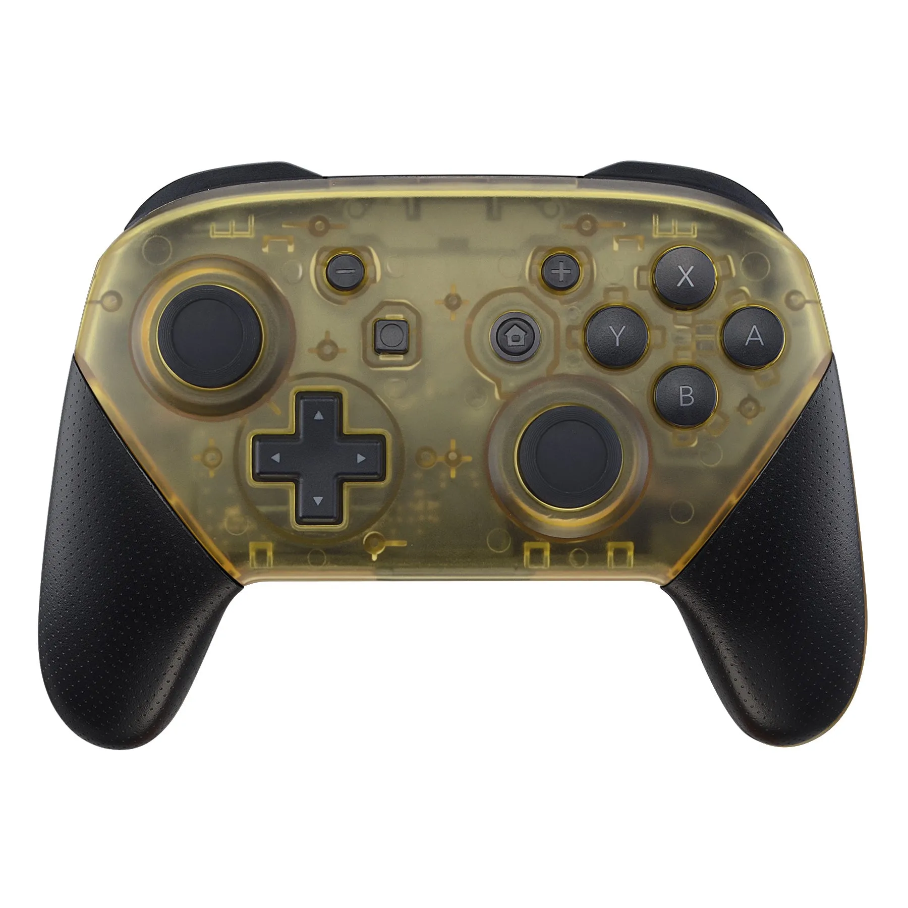 eXtremeRate Amber Yellow Faceplate and Backplate for Nintendo Switch Pro Controller, DIY Replacement Shell Housing Case for Nintendo Switch Pro - Controller NOT Included - MRM509