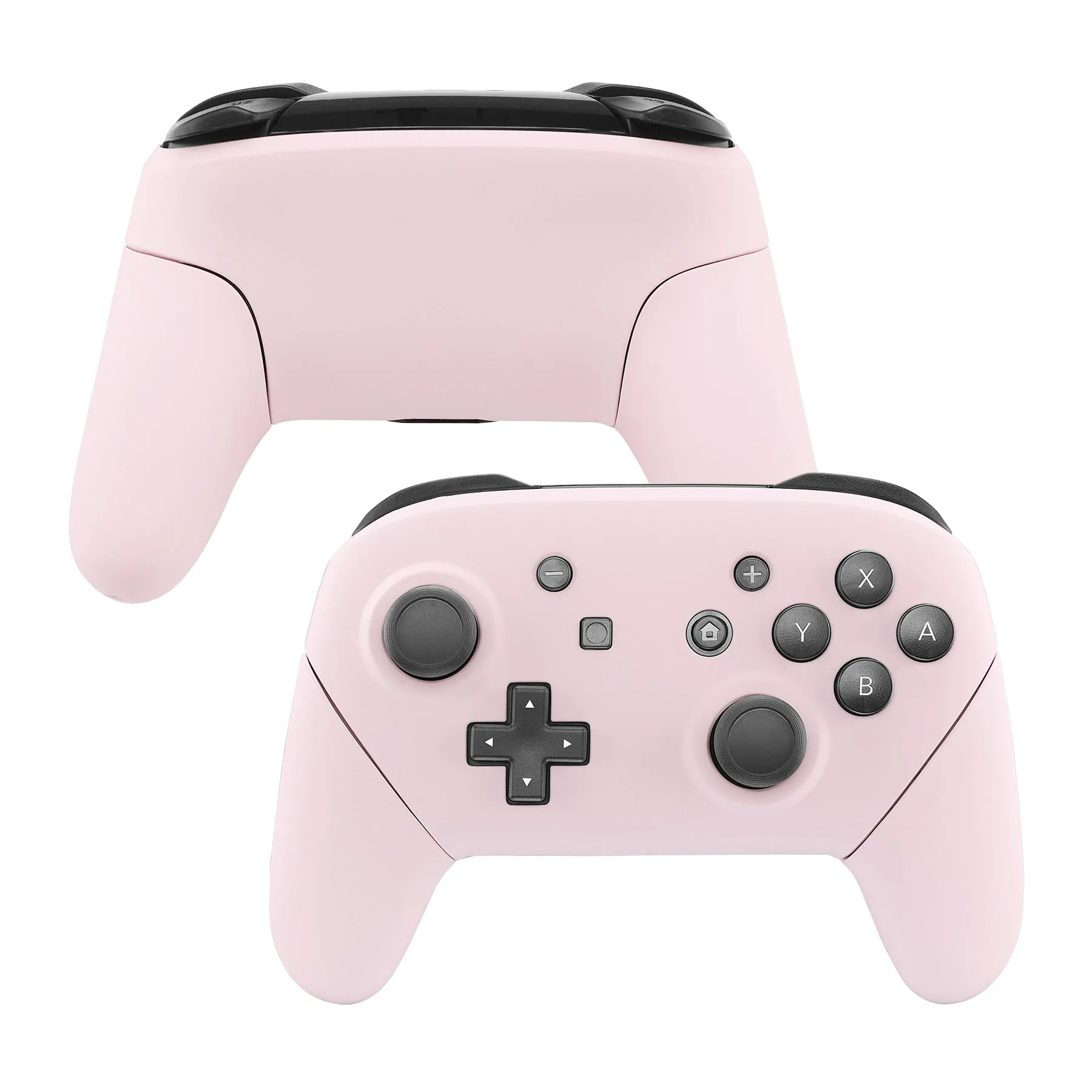 eXtremeRate Cherry Blossoms Pink Faceplate Backplate Handles for Nintendo Switch Pro Controller, DIY Replacement Grip Housing Shell Cover for Nintendo Switch Pro - Controller NOT Included - FRP307