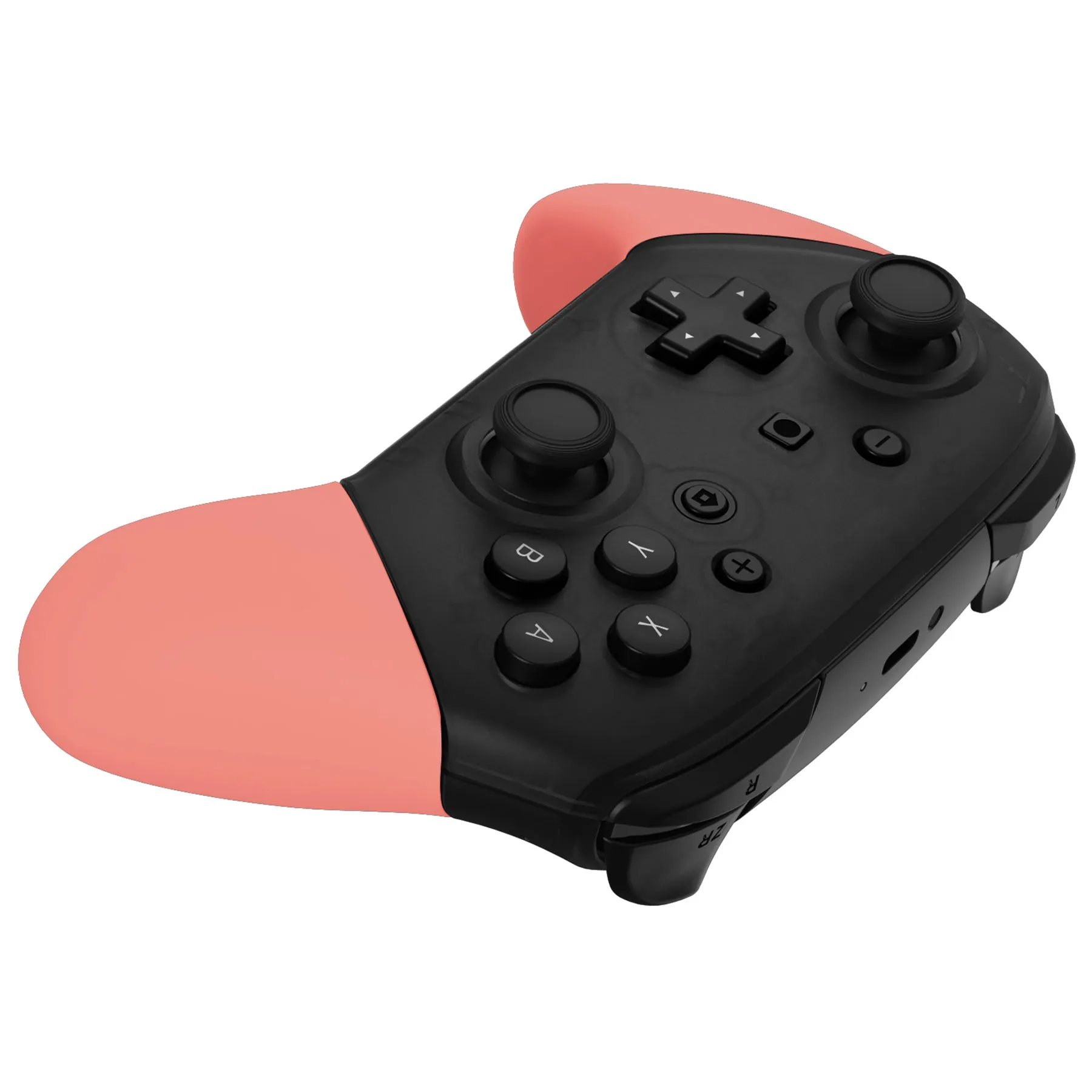 eXtremeRate Coral Replacement Handle Grips for NS Switch Pro Controller, Soft Touch DIY Hand Grip Shell for NS Switch Pro Controller - Controller NOT Included - GRP346