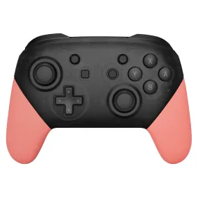 eXtremeRate Coral Replacement Handle Grips for NS Switch Pro Controller, Soft Touch DIY Hand Grip Shell for NS Switch Pro Controller - Controller NOT Included - GRP346