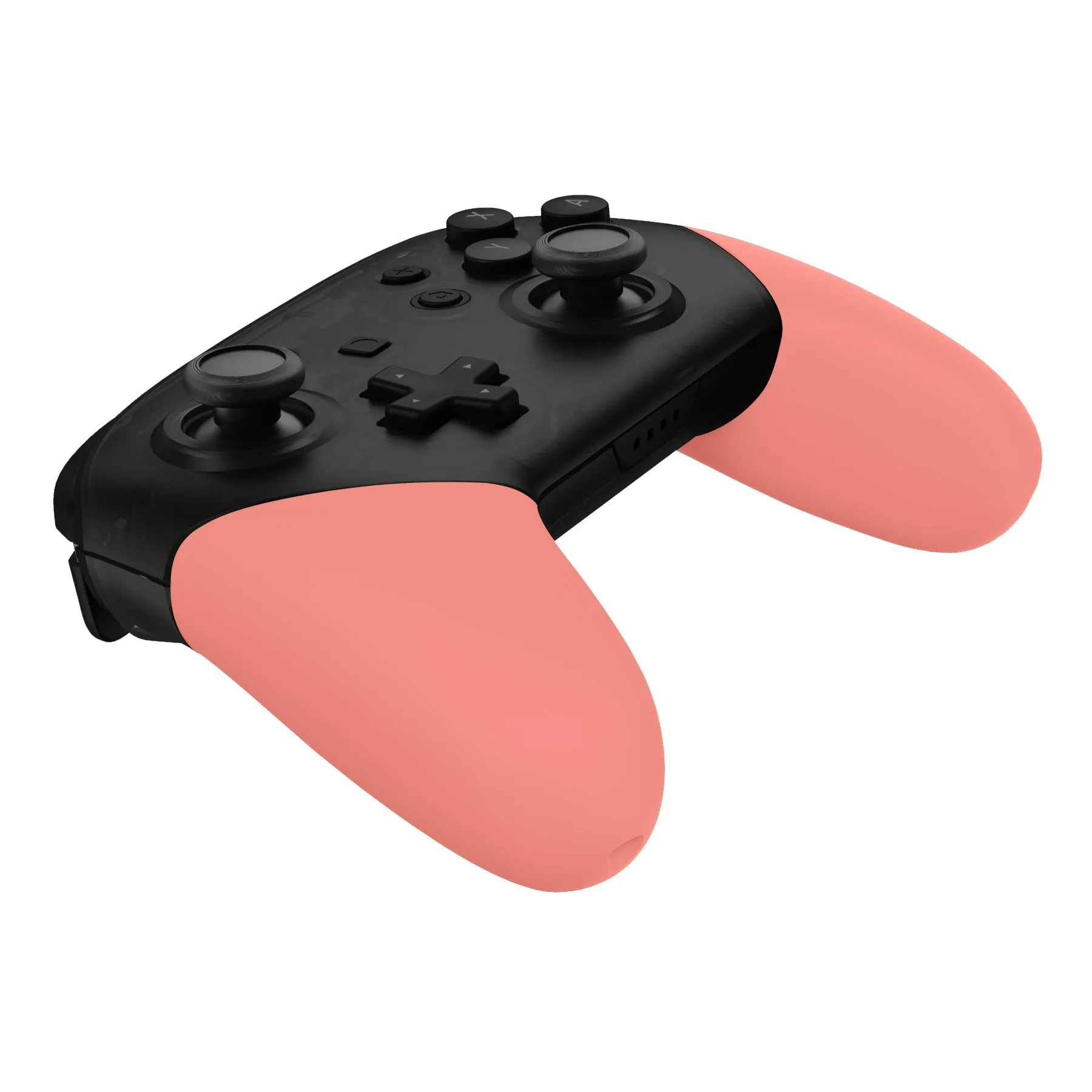 eXtremeRate Coral Replacement Handle Grips for NS Switch Pro Controller, Soft Touch DIY Hand Grip Shell for NS Switch Pro Controller - Controller NOT Included - GRP346