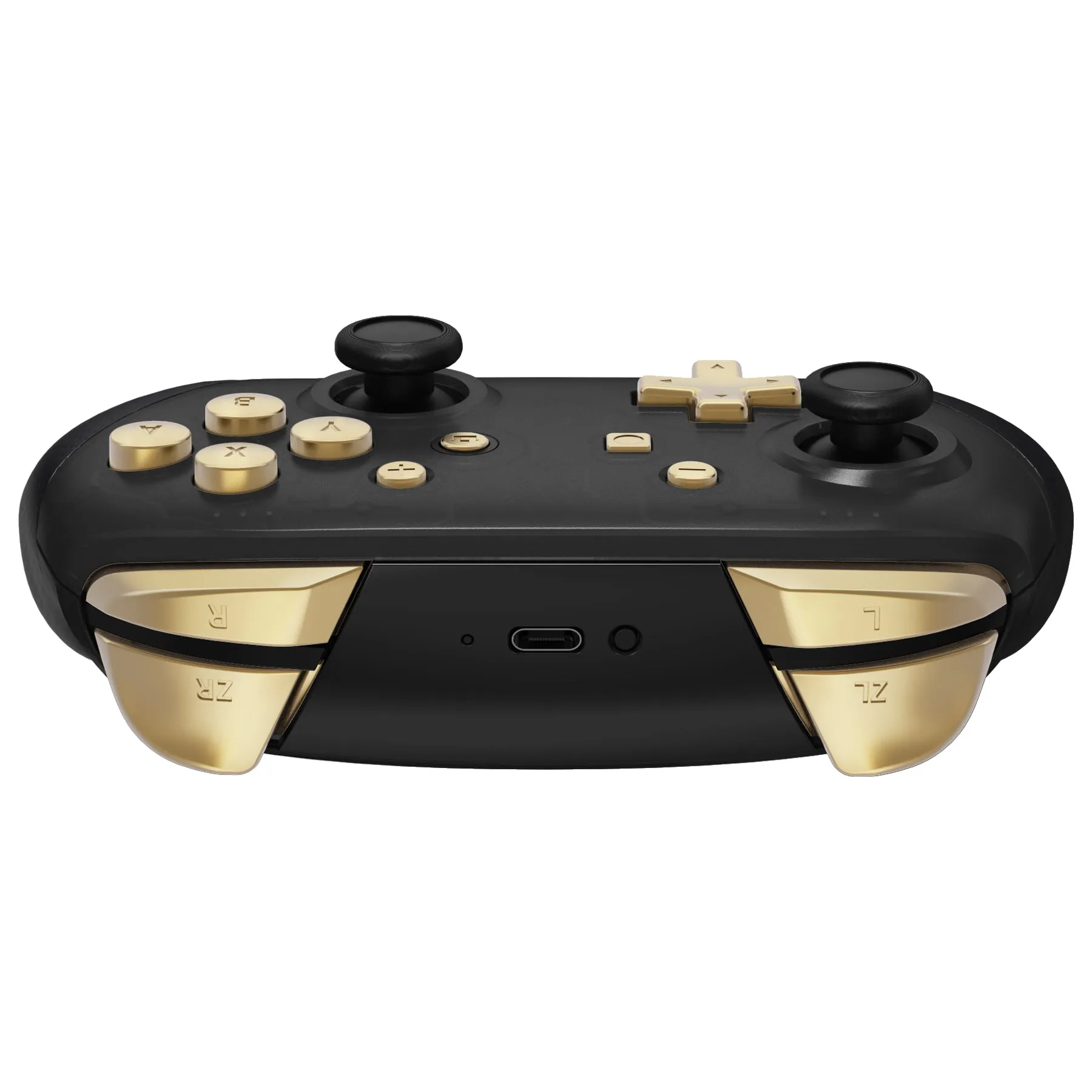 eXtremeRate DIY Replacement Full Set Buttons for Nintendo Switch Pro Controller - Metallic Champagne Gold - KRP358