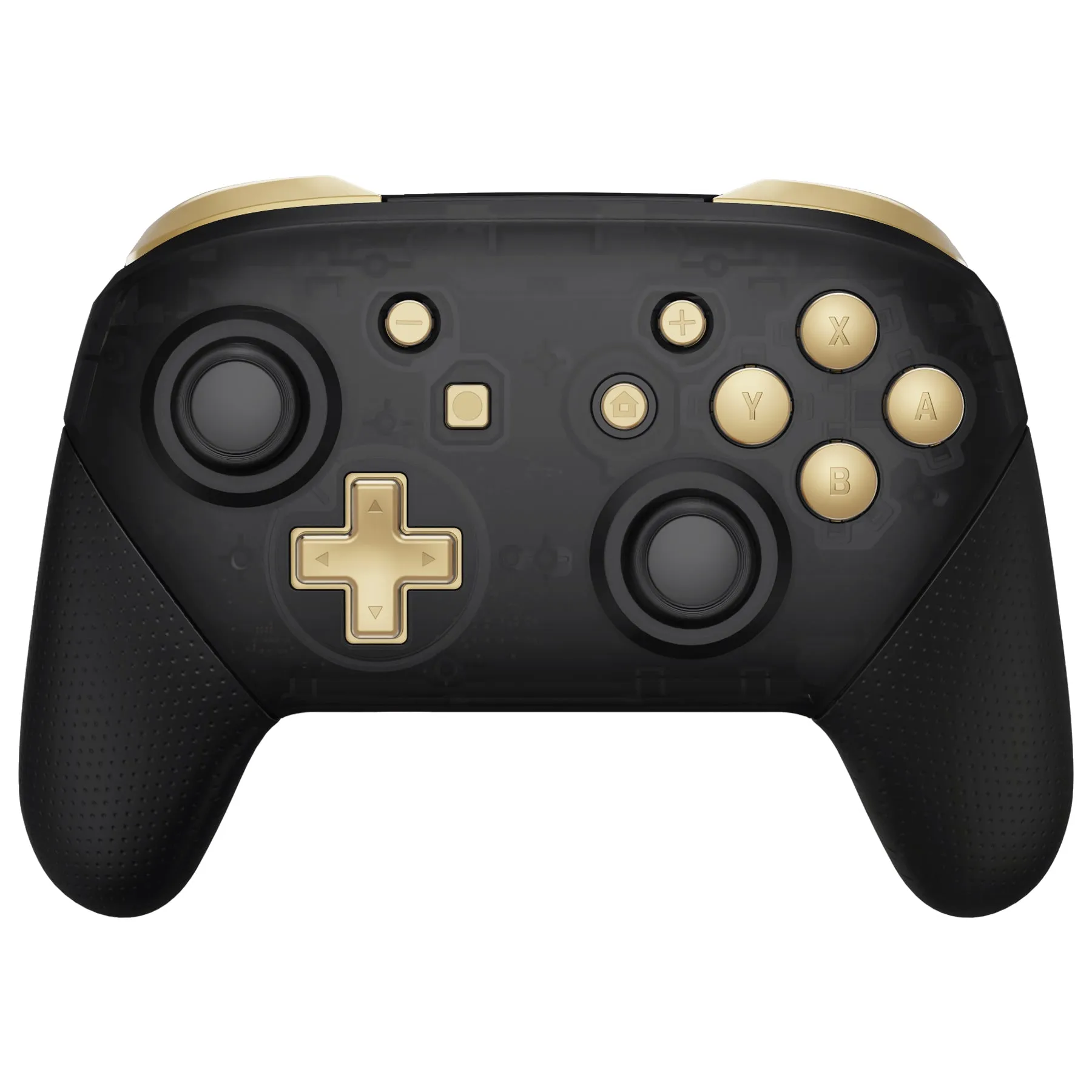 eXtremeRate DIY Replacement Full Set Buttons for Nintendo Switch Pro Controller - Metallic Champagne Gold - KRP358