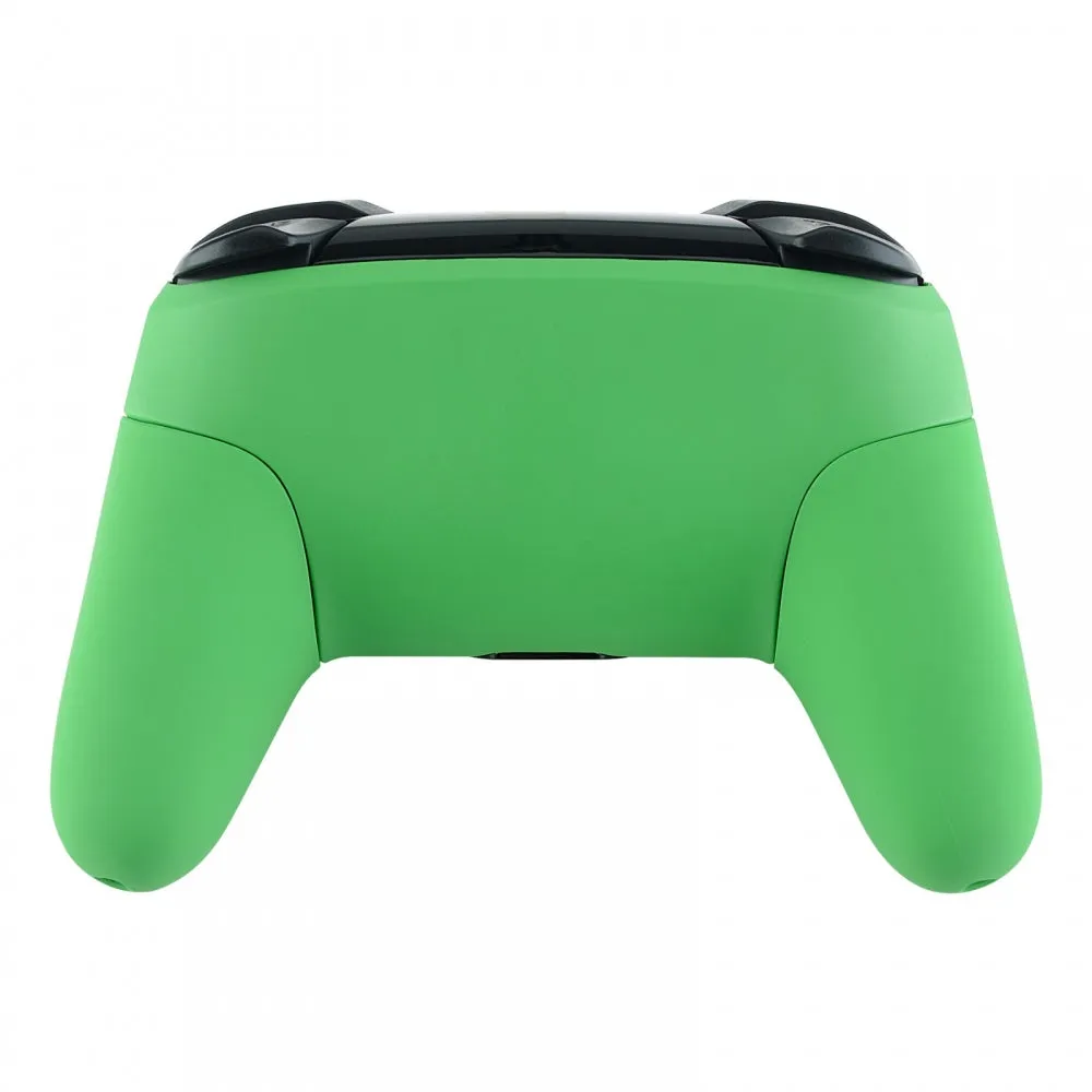 eXtremeRate Green Faceplate Backplate Handles for Nintendo Switch Pro Controller, Soft Touch DIY Replacement Grip Housing Shell Cover for Nintendo Switch Pro - Controller NOT Included - FRP314