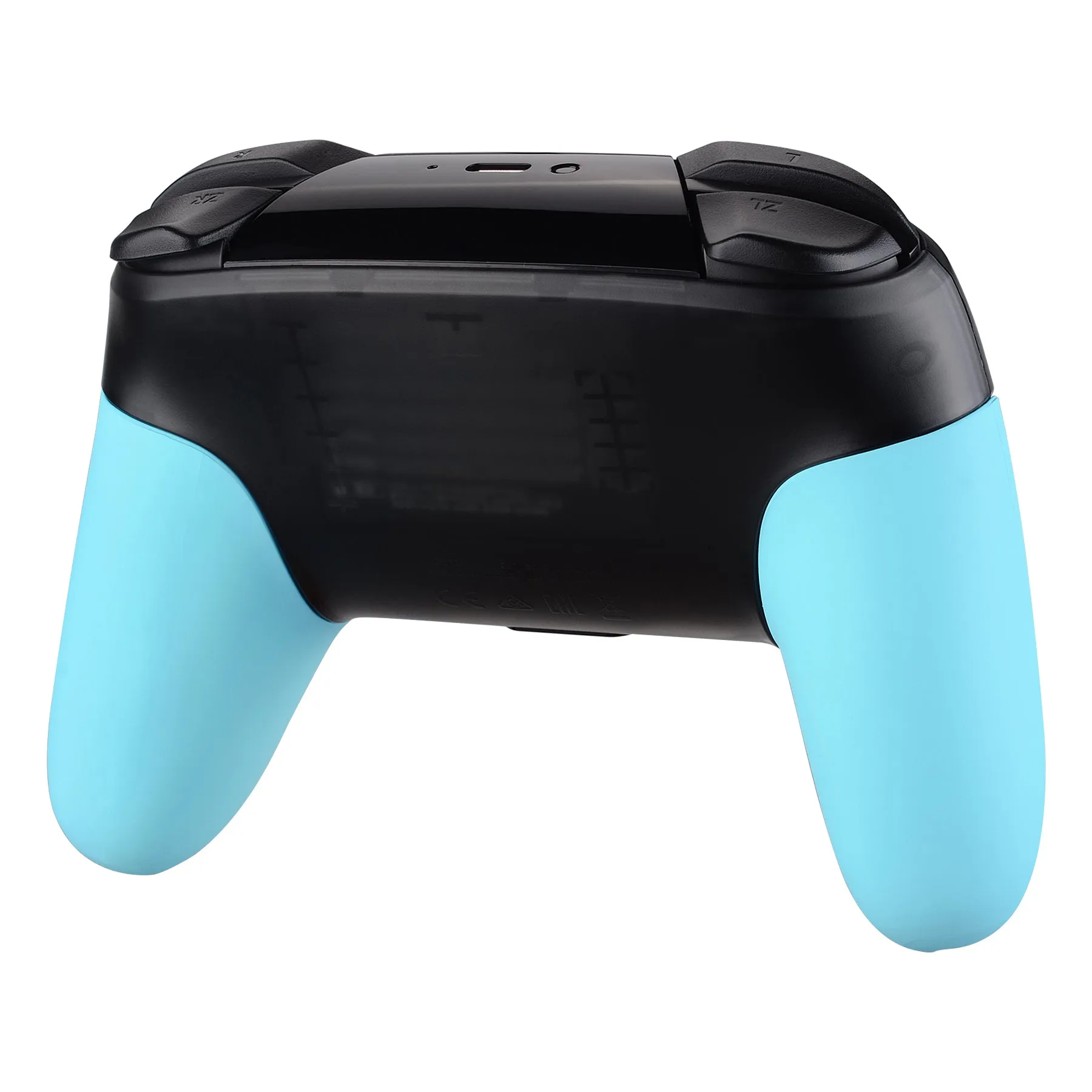 eXtremeRate Heaven Blue Replacement Handle Grips for Nintendo Switch Pro Controller, DIY Hand Grip Shell for Nintendo Switch Pro - Controller NOT Included - GRP308