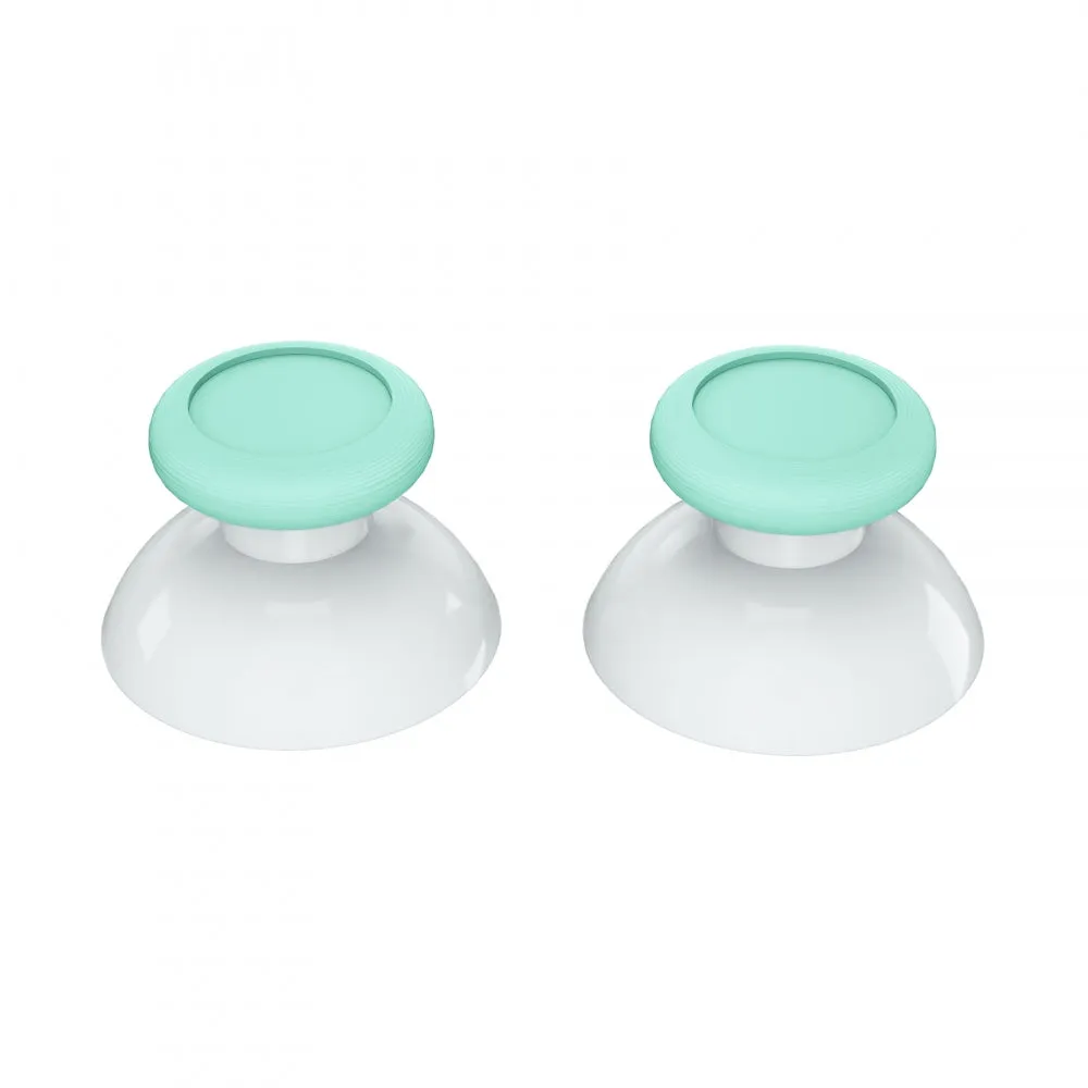 eXtremeRate Mint Green & White Dual-color Replacement 3D Joystick Thumbsticks, Analog Thumb Sticks with Phillips Screwdriver for Nintendo Switch Pro Controller - KRM506