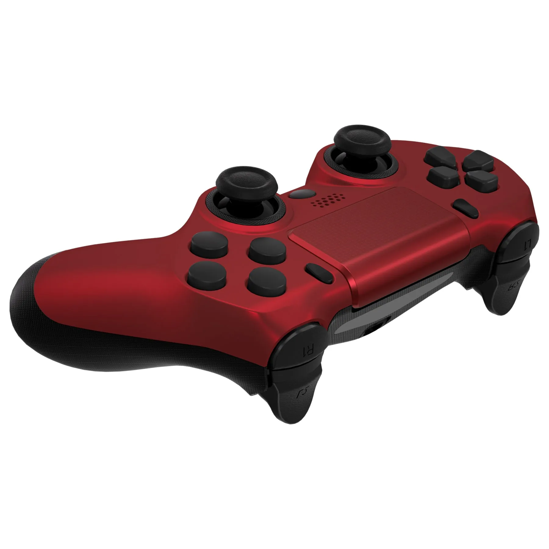 eXtremeRate Scarlet Red Replacement Faceplate Touchpad, Redesigned Soft Touch Housing Shell Touch Pad Compatible with PS4 Slim Pro Controller JDM-040/050/055 - Controller NOT Included - GHP4P002