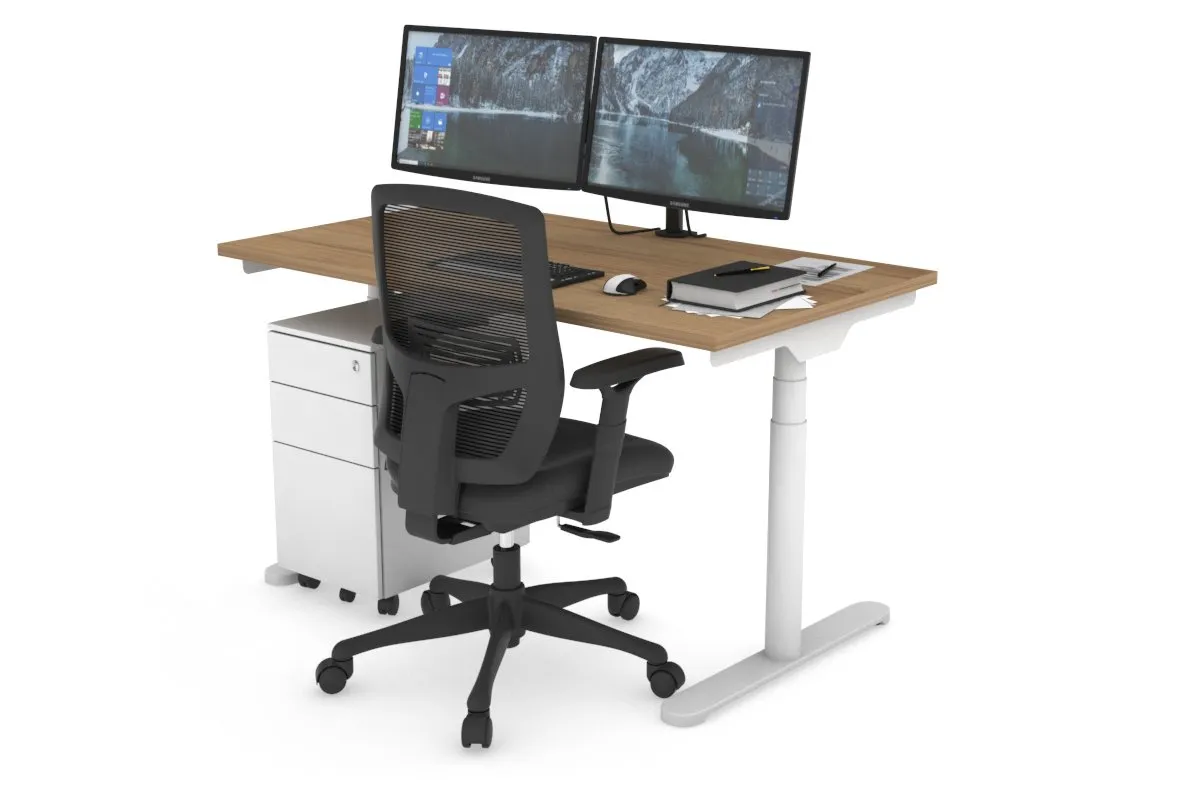 Flexi Premium Height Adjustable Single Workstation [1200L x 700W]