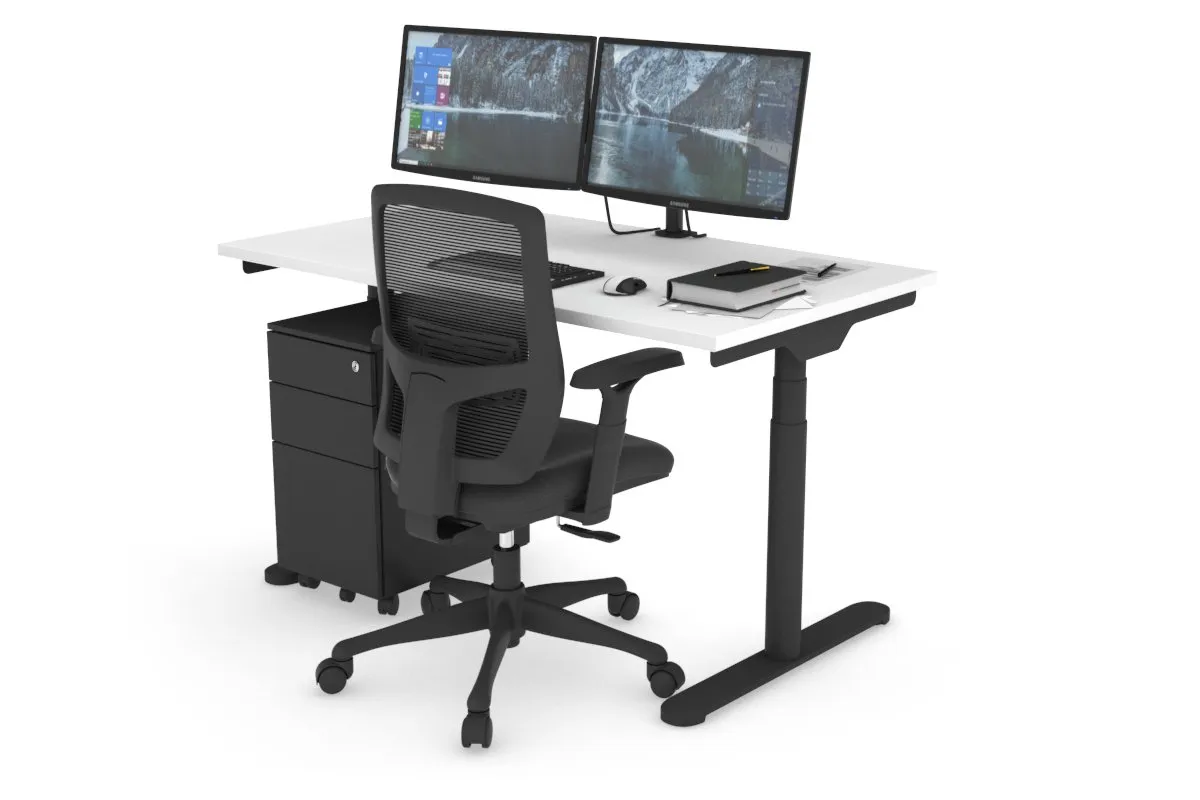 Flexi Premium Height Adjustable Single Workstation [1200L x 700W]