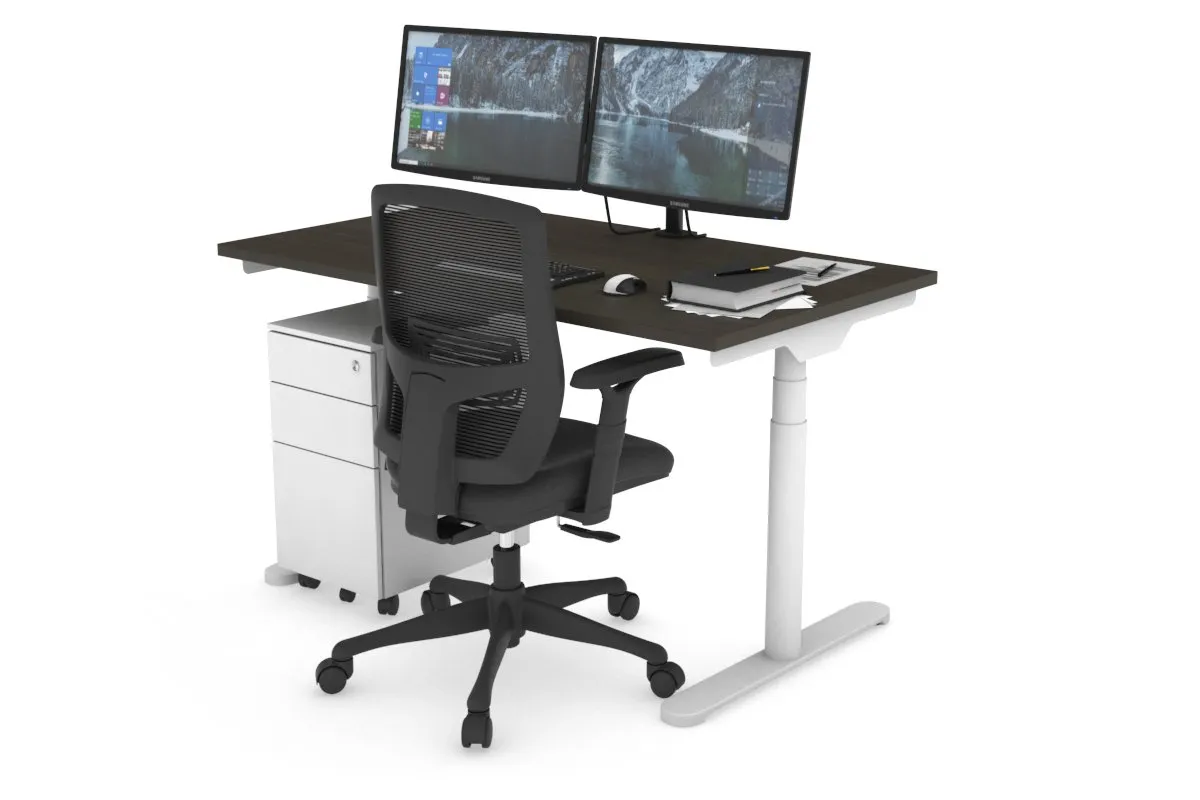 Flexi Premium Height Adjustable Single Workstation [1200L x 700W]