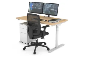 Flexi Premium Height Adjustable Single Workstation [1200L x 700W]