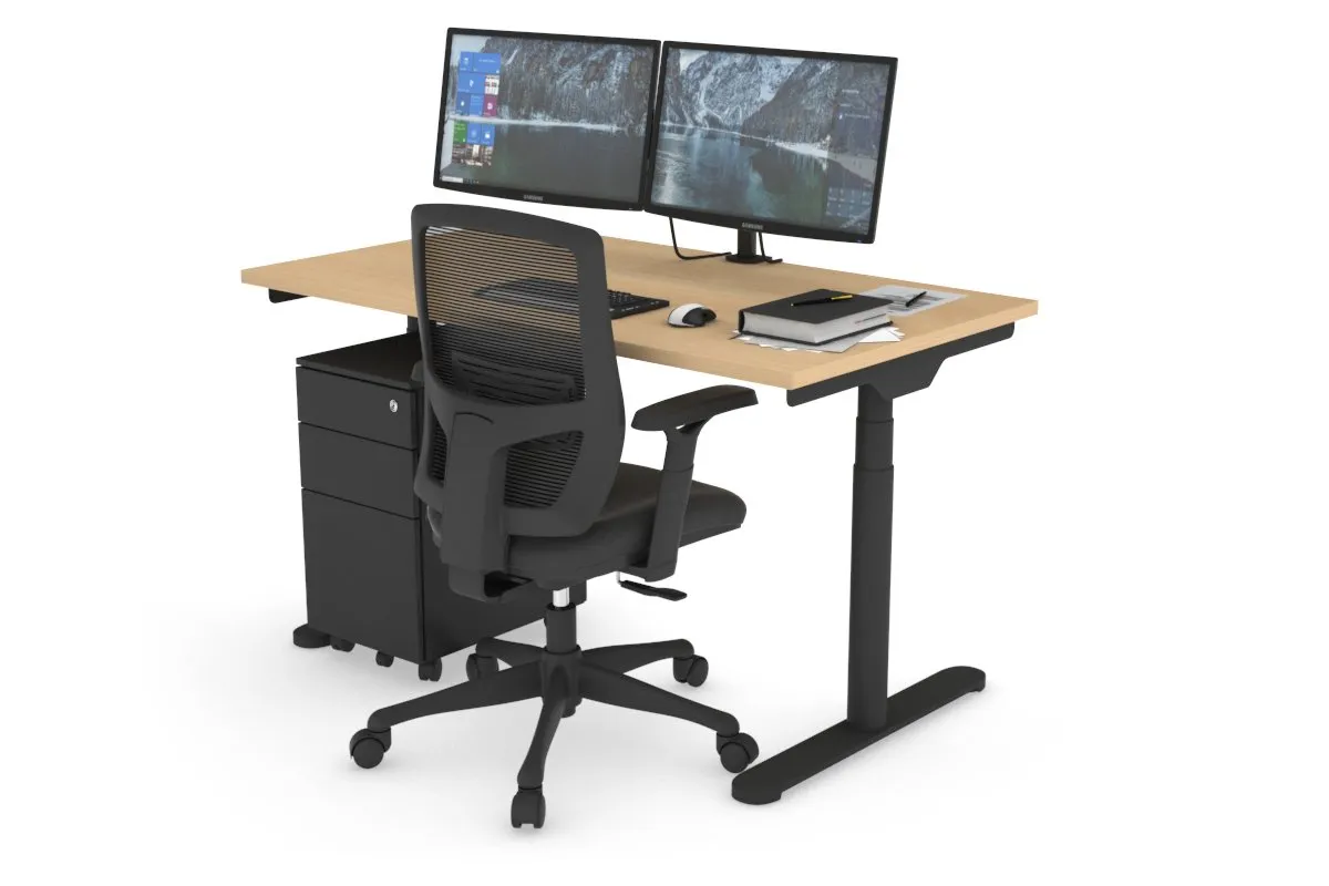 Flexi Premium Height Adjustable Single Workstation [1200L x 700W]