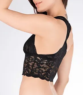 FORTUNA Racerback Longline Bralette in Black