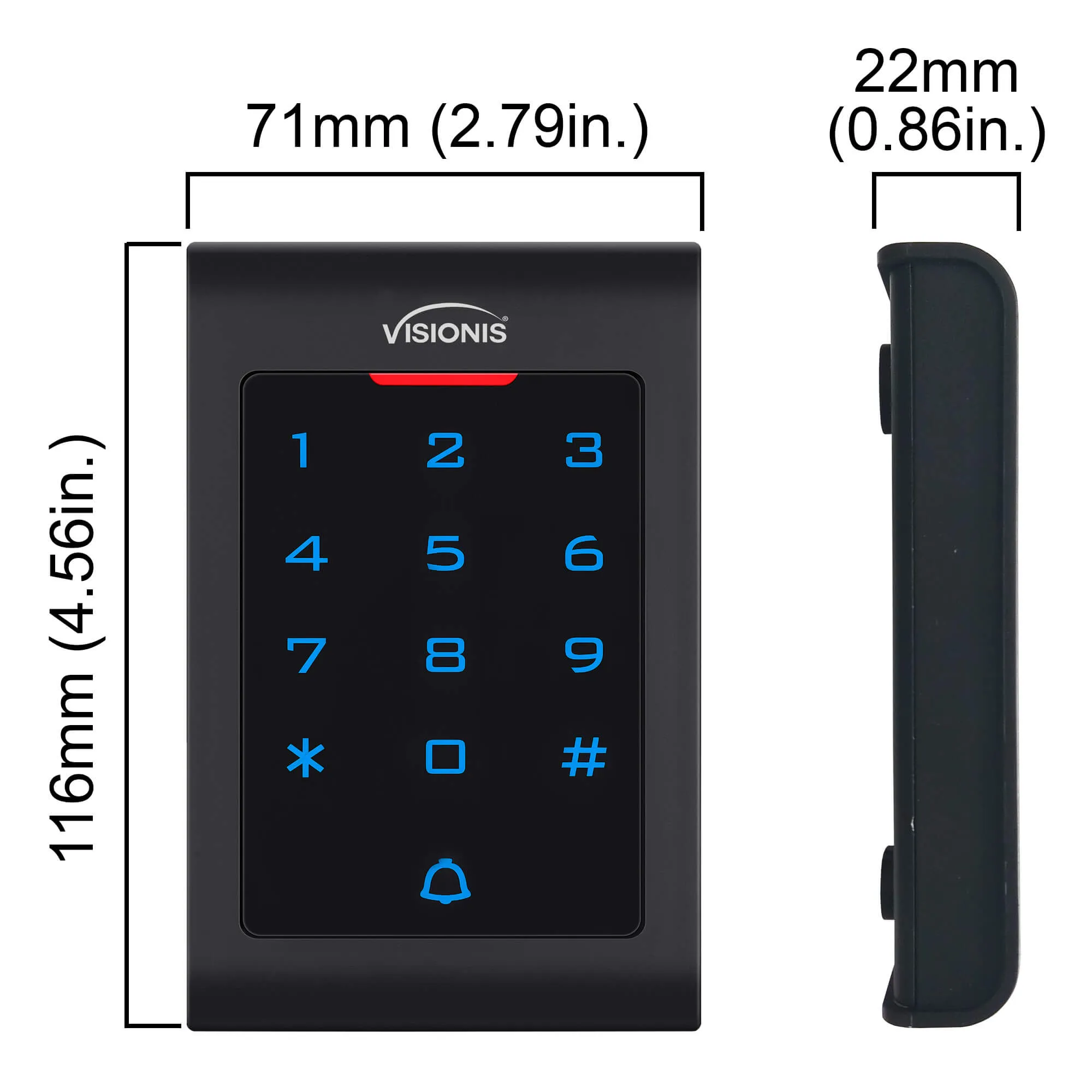 FPC-5339 One Door Access Control In Swinging Door 600lbs Maglock   Indoor Use Only Keypad/Reader Standalone With Mini Controller   Wiegand 26, No Software, EM Card, 1000 Users, Wireless Receiver Kit