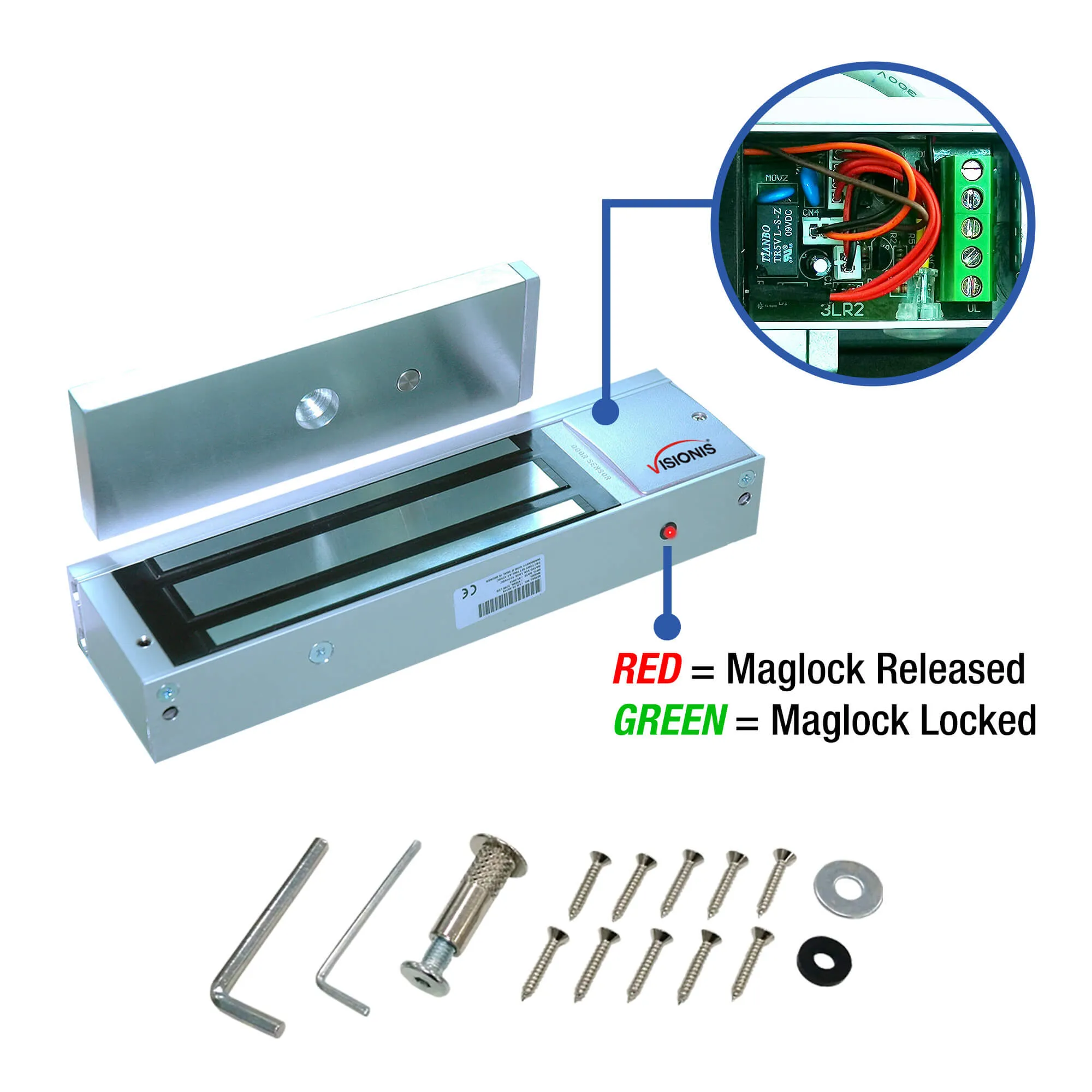 FPC-5634 One Door Access Control Out Swinging Door 1200lbs Maglock   Outdoor Metal Touch Keypad/Reader Standalone With Mini Controller   Wiegand 26, No Software, EM Card   Wireless Receiver   PIR Kit