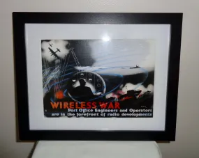 Framed Pat Keely Reproduction Wireless War Photograph 20x25cm