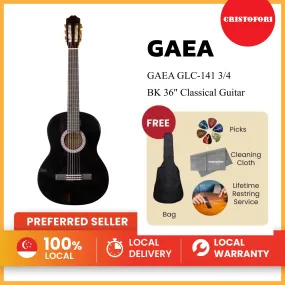 GAEA GLC-141 3/4 BK 36" Classical Guitar