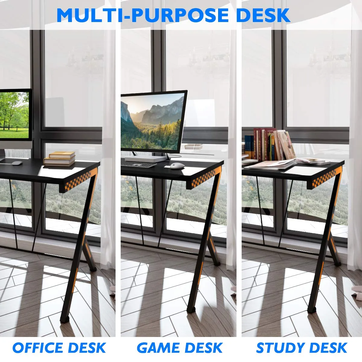 Gaming Desk PC Computer Desk, Home Office Study Writing Table for Small Space