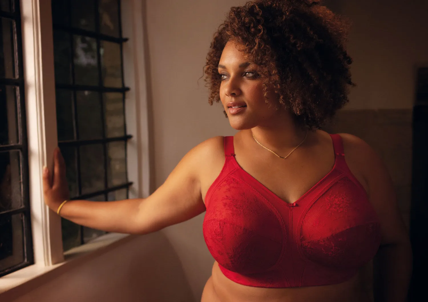 Goddess Verity Non Wired Bra-Haute Red