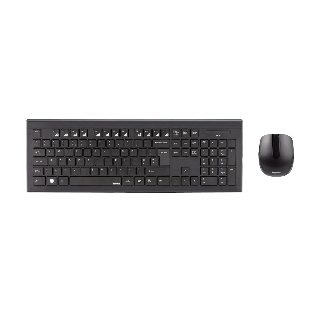 Hama Cortino Qwerty UK Wireless Keyboard & Mouse Set - Black | 398819