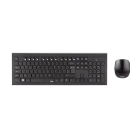 Hama Cortino Qwerty UK Wireless Keyboard & Mouse Set - Black | 398819