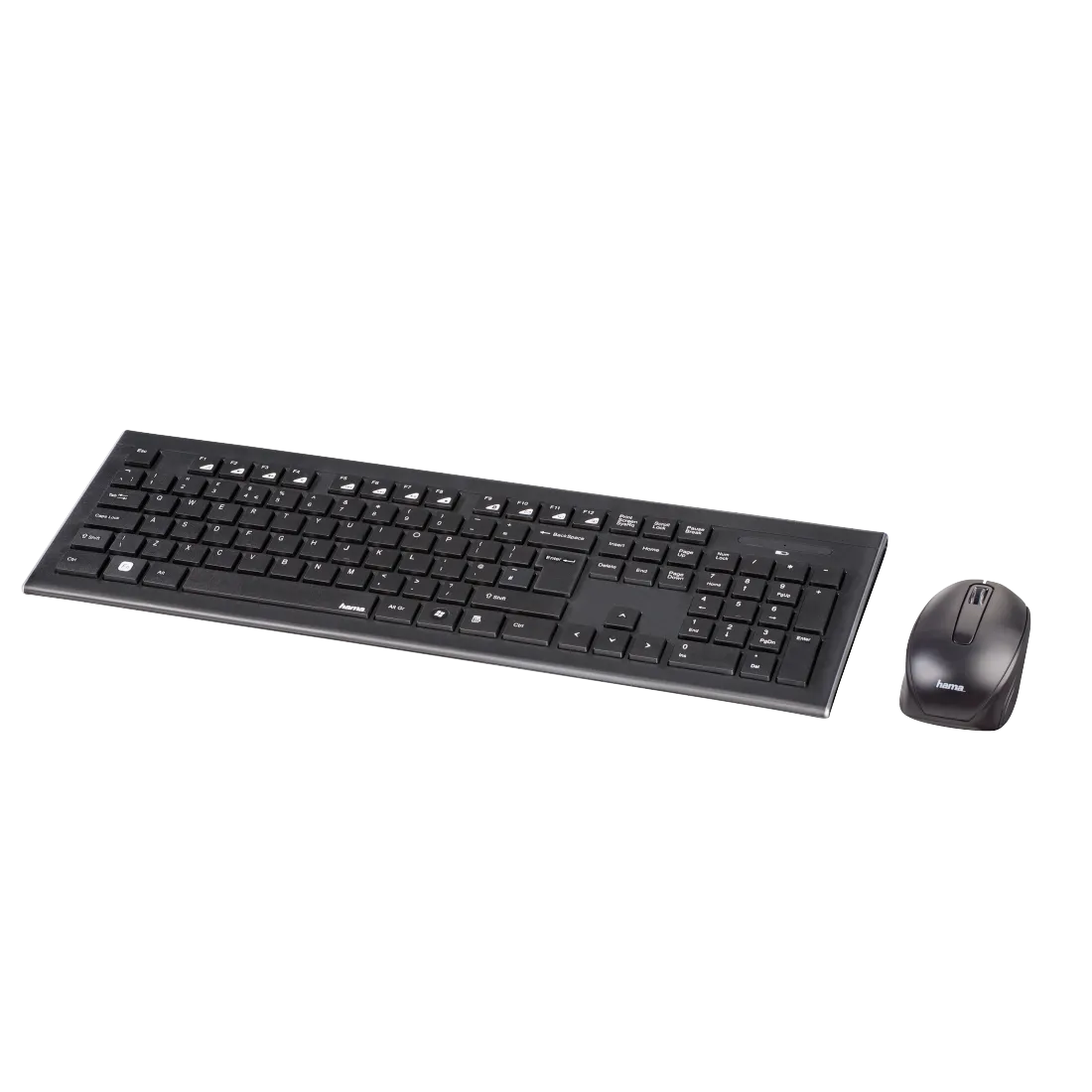 Hama Cortino Qwerty UK Wireless Keyboard & Mouse Set - Black | 398819