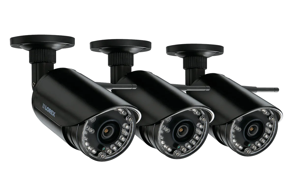 HD 720p Outdoor Wireless Security Cameras, 135ft Night Vision (3-pack)