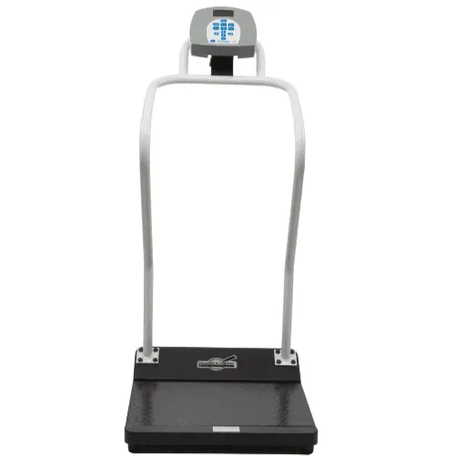 Health o Meter Antimicrobial Digital Platform Scale with Extended Handrails