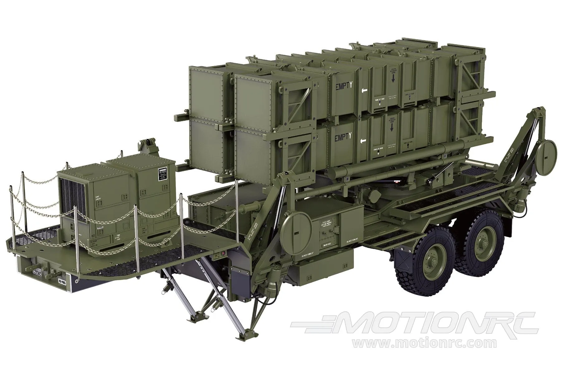 Heng Guan US Military Green 1/12 Scale Missile Launcher Trailer - KIT