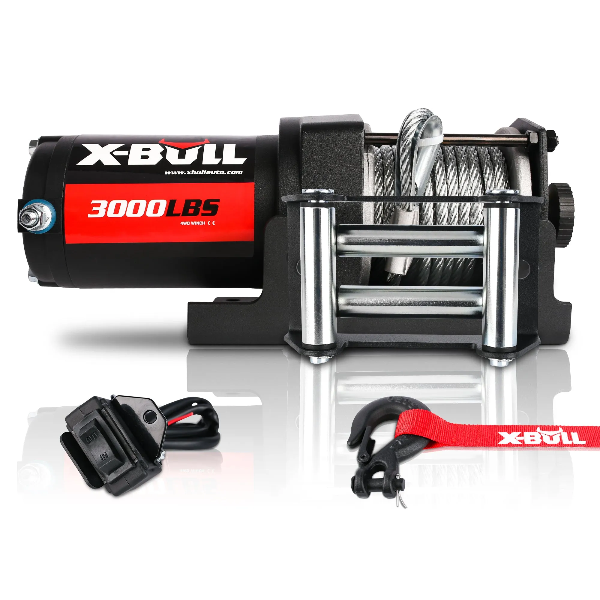 High-Power 3000lbs Electric Winch 12V with Wireless Remote - X-BULL (20 Units)