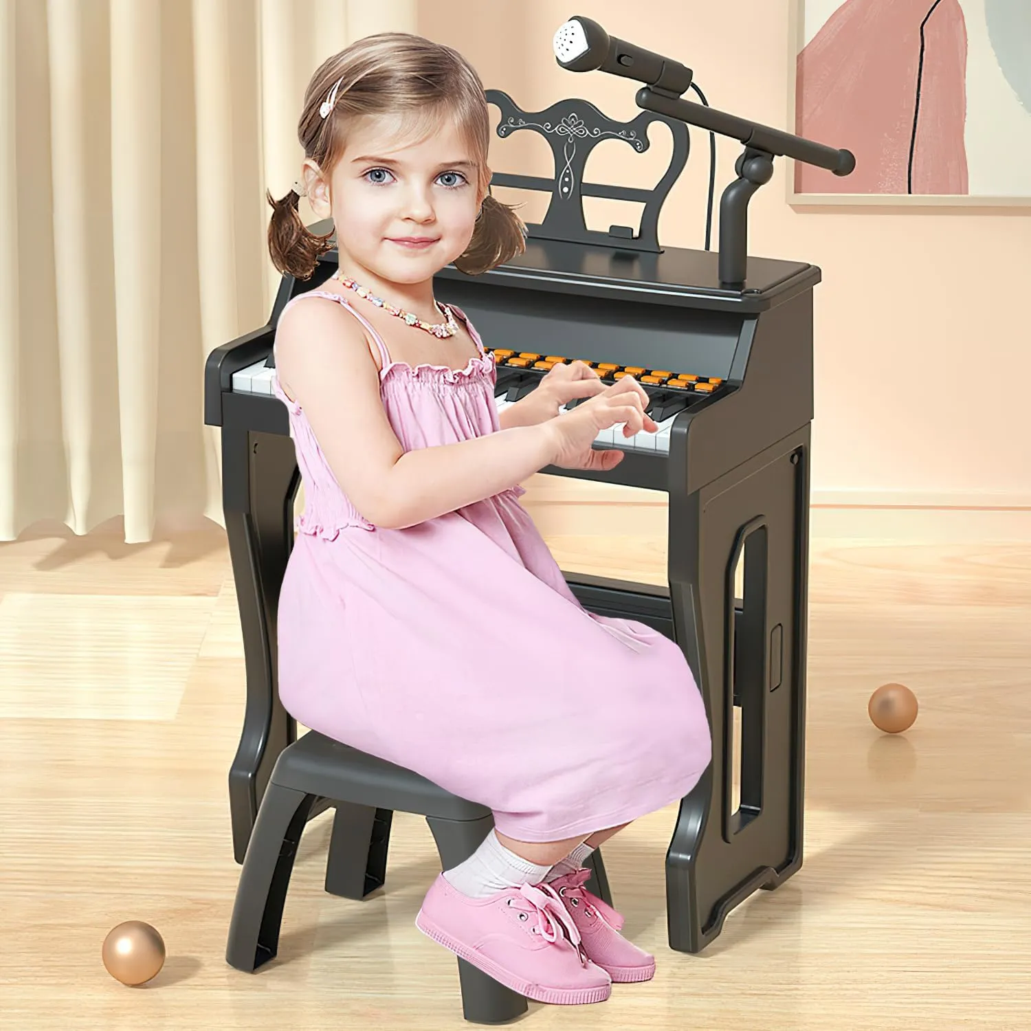 Keyboard Piano with Stool