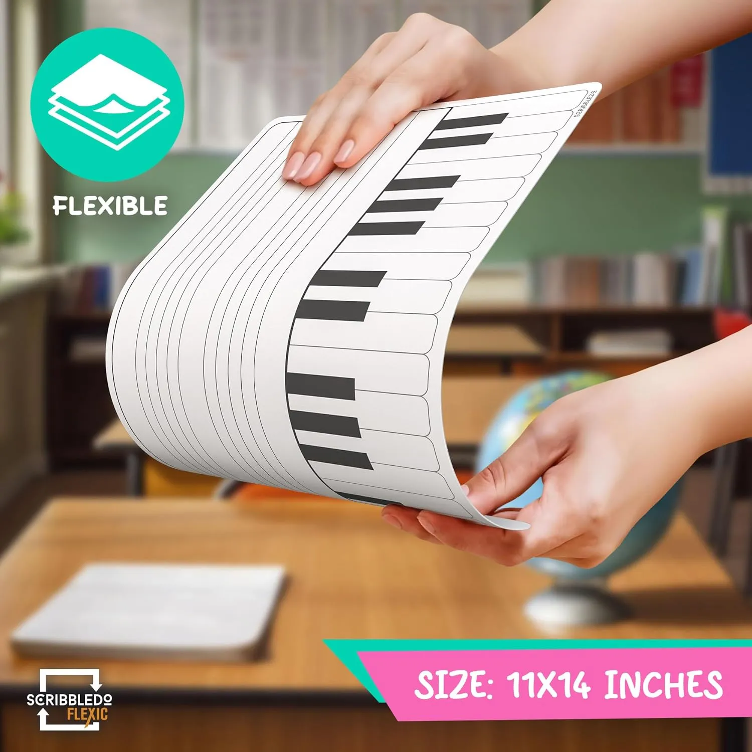 Keyboard Practice Flexic Sheets 11"x14" (10 pc)