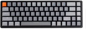 Keychron K6 68-Key Wireless Bluetooth/USB Wired Gaming Mechanical Keyboard, Compact 65% Layout RGB LED Backlit N-Key Rollover Aluminum Frame for Mac Windows, Optical (Red Switch) (K6T1)