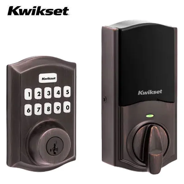 Kwikset - Connect 620 - Traditional Keypad Connected Smart Lock - 1" Electronic Deadbolt - Z-Wave Technology - Venetian Bronze - Grade 2