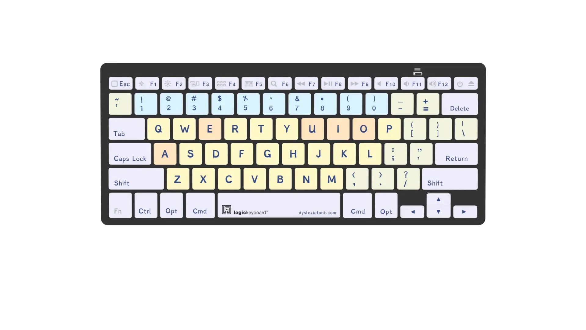 LogicKeyboard Dyslexia Mini Bluetooth, PC & MAC LKB-DYSLEX-BTPC-US, LKB-DYSLEX-BTON-US