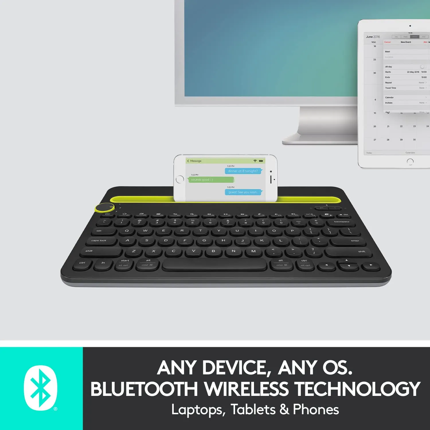 Logitech K480 Multi-Device Bluetooth Wireless Keyboard