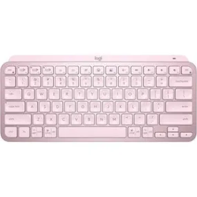 Logitech MX Keys Mini Minimalist Wireless Illuminated Keyboard, Compact, Bluetooth, USB-C - Rose