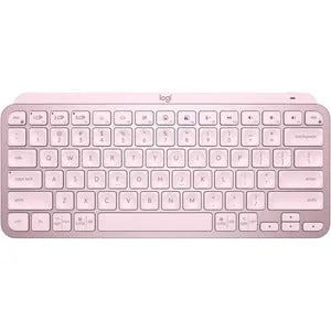 Logitech MX Keys Mini Minimalist Wireless Illuminated Keyboard, Compact, Bluetooth, USB-C - Rose