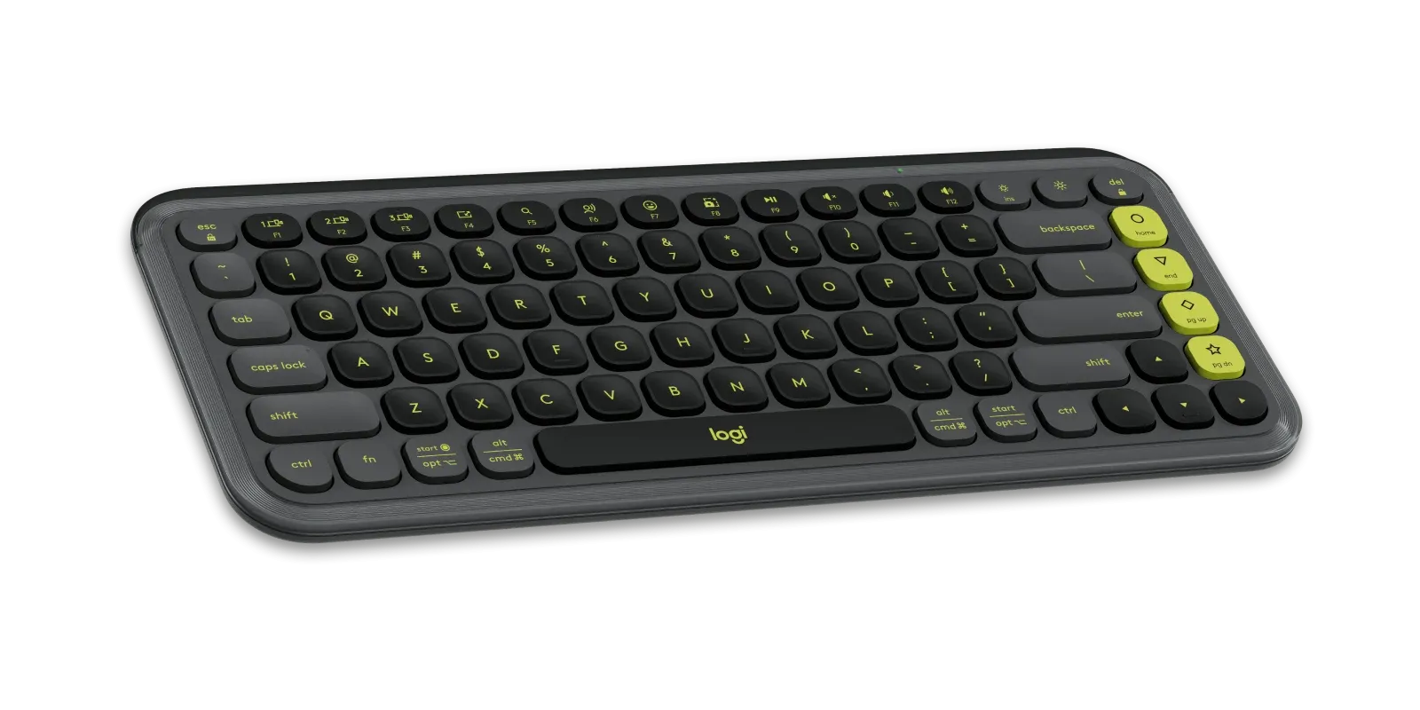 Logitech  POP Icon Keys A compact wireless keyboard with bold design and customizable Action Keys-Graphite & Green