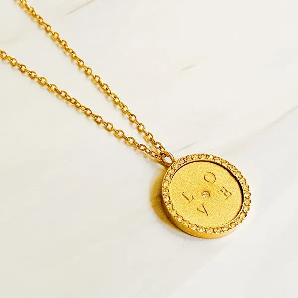 Lovie Round Pendant Necklace