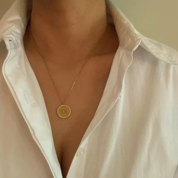 Lovie Round Pendant Necklace