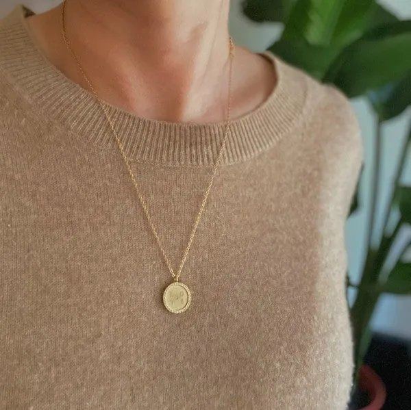 Lovie Round Pendant Necklace