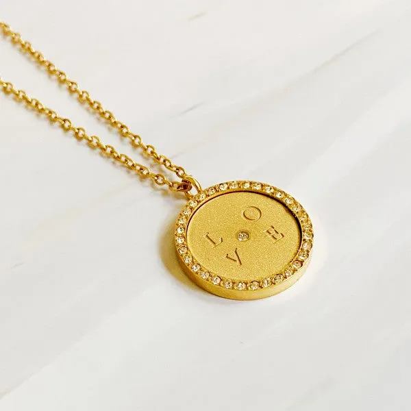 Lovie Round Pendant Necklace