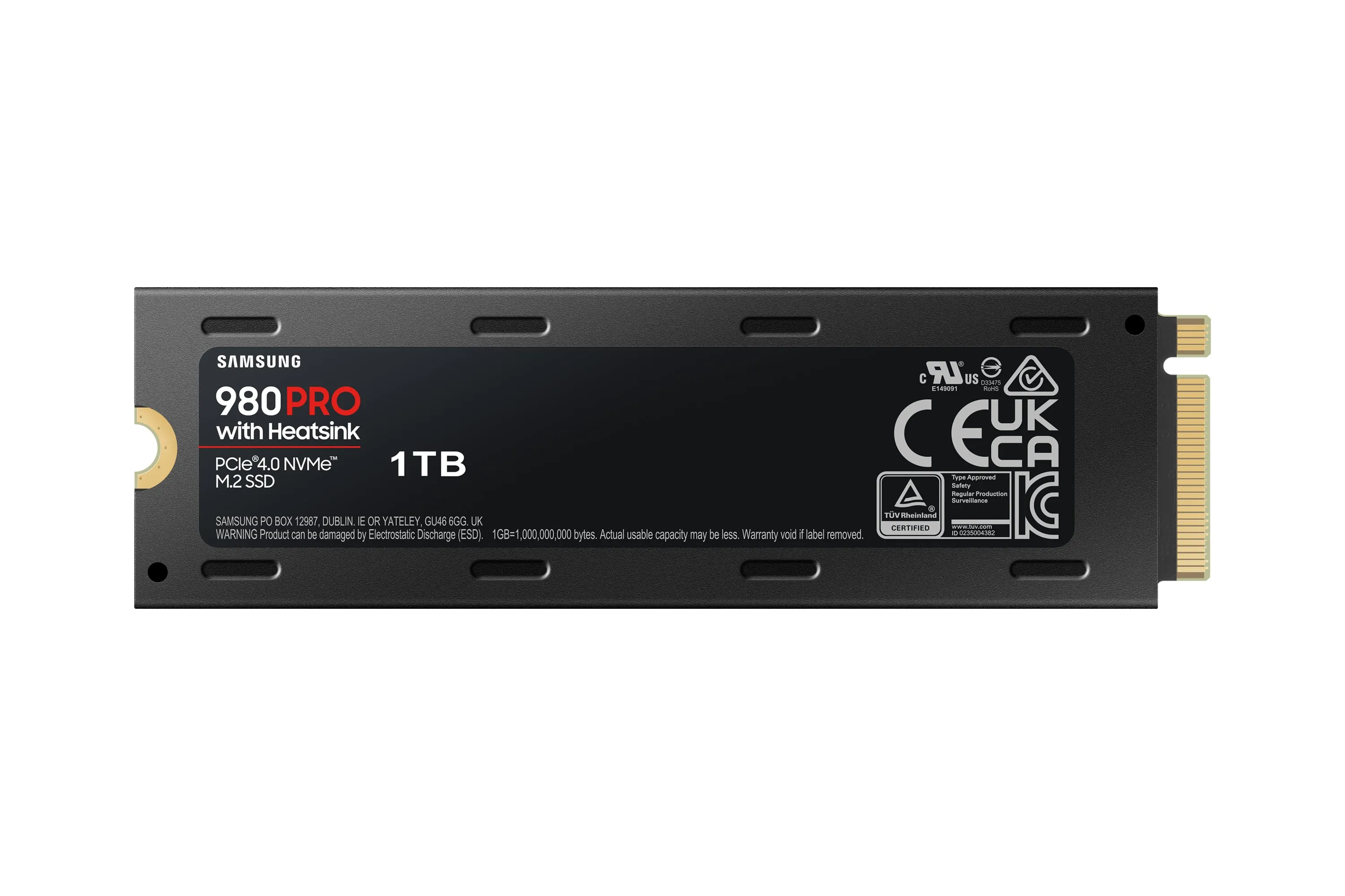 M.2 1Tb Samsung 980 Pro Heatsink Nvme Pcie 4.0 X 4 Retail